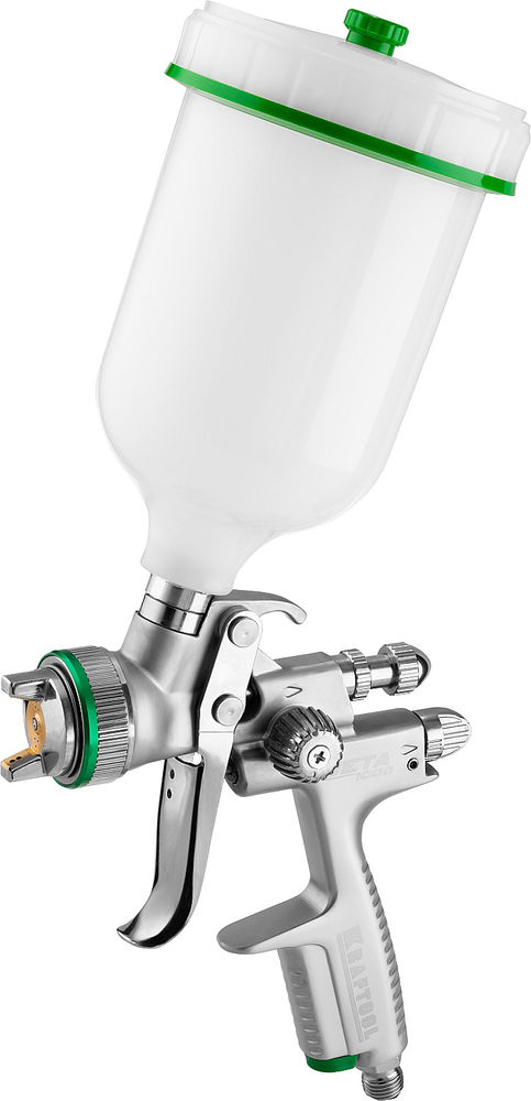 Пневматический краскопульт JETA 1000, HVLP, 1.3 мм, с верхним бачком KRAFTOOL 06559-1.3