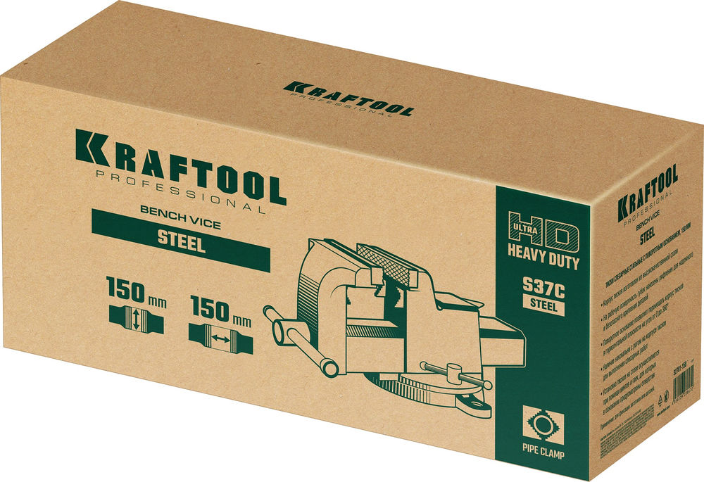 Тиски слесарные стальные 150 мм STEEL KRAFTOOL 32701-150