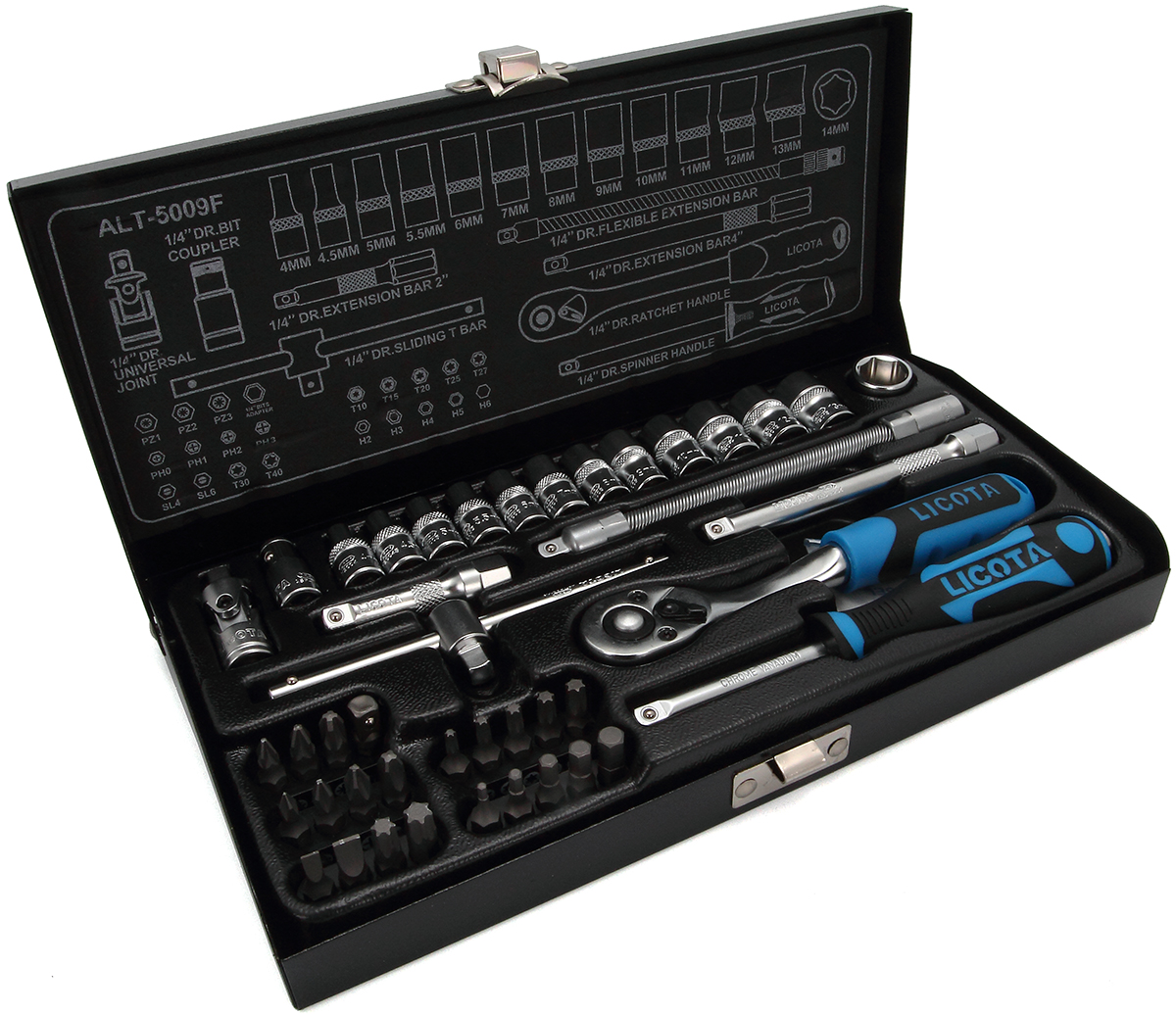 Набор торцевых головок 43пр. 1/4 Licota ALT-5009F