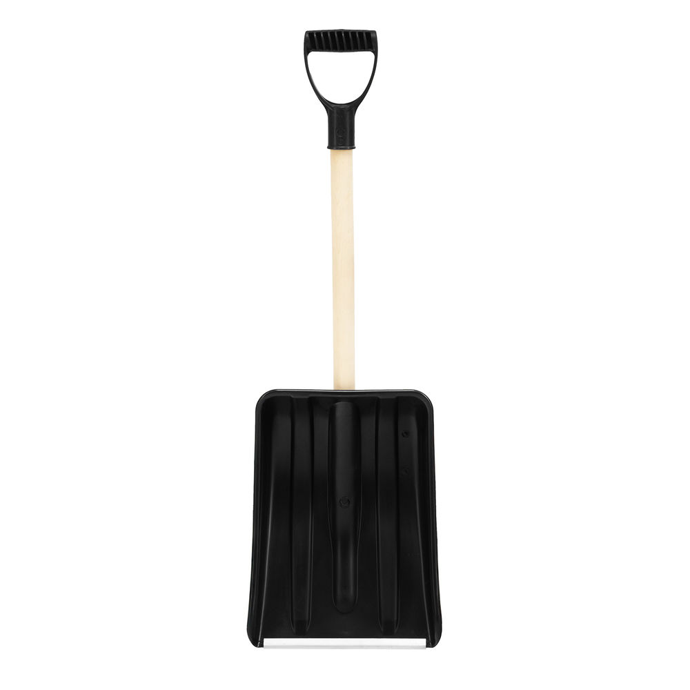 Лопата для уборки снега полипропиленовая, 275х365х870 мм, деревянный черенок, Sparta (61653)