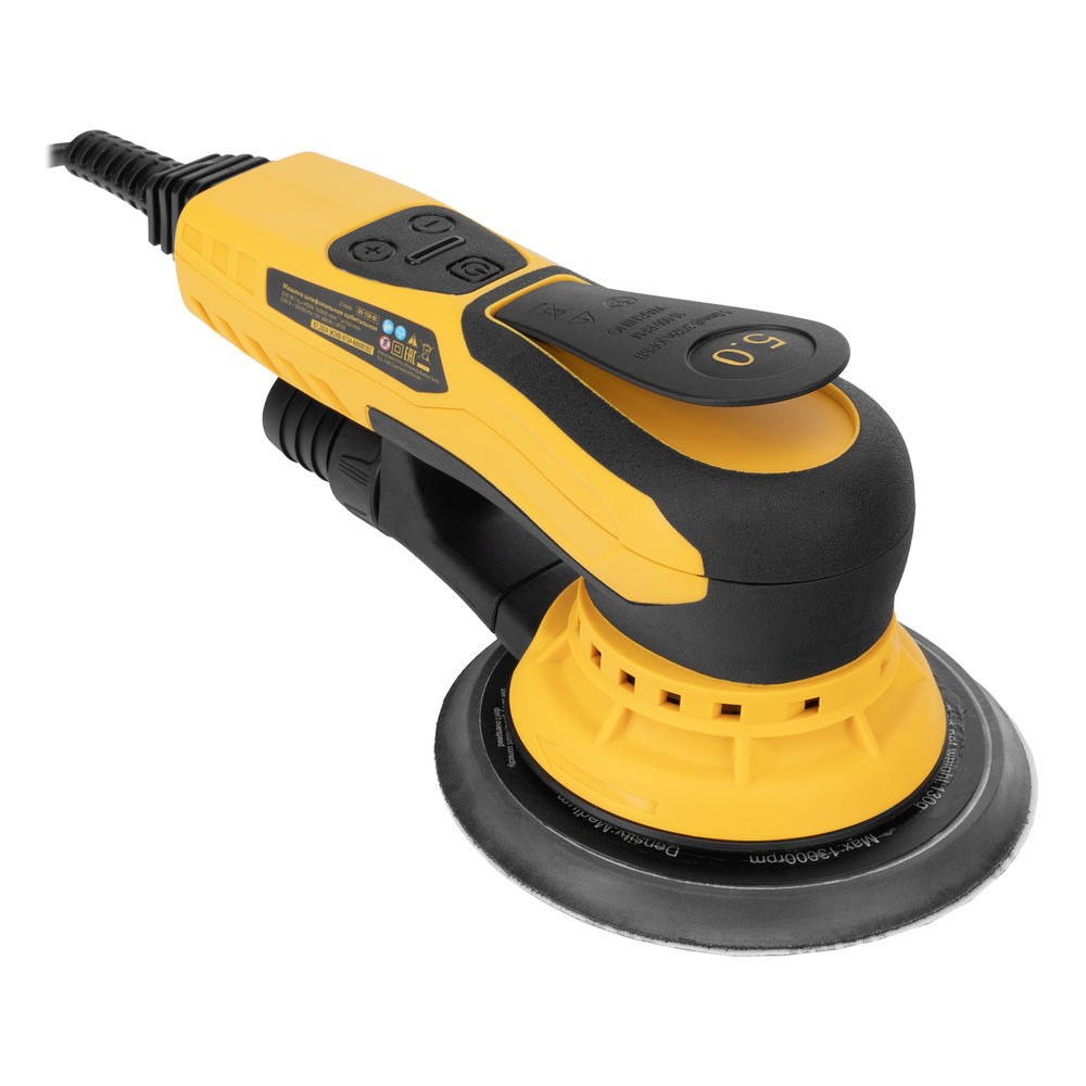 Машина шлифовальная орбитальная бесщет OS-150-BL, 350 Вт, 4000-10000 об/мин Denzel (27606)