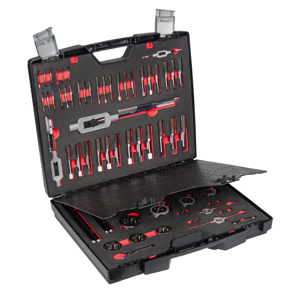 Набор резьбонарезного инструмента STM 55 HSS, 64 пр., M3-M4-M5-M6-M8-M10-M12-M14-M16-M18-M20-M22-M24 (ZA-10724)