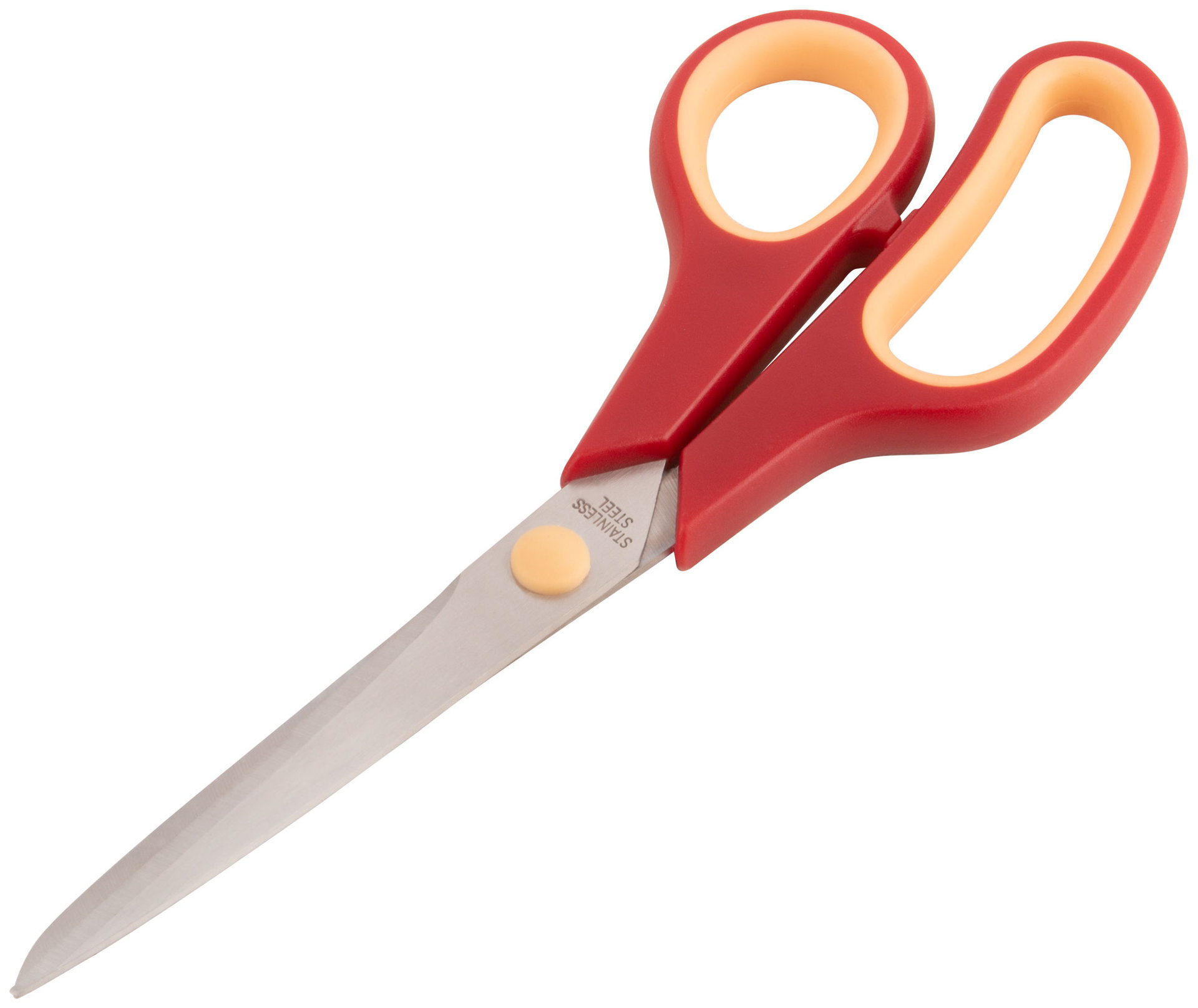 Ножницы бытовые нержавеющие, прорезиненные ручки, толщина лезвия 2,0 мм, 215 мм (67330)