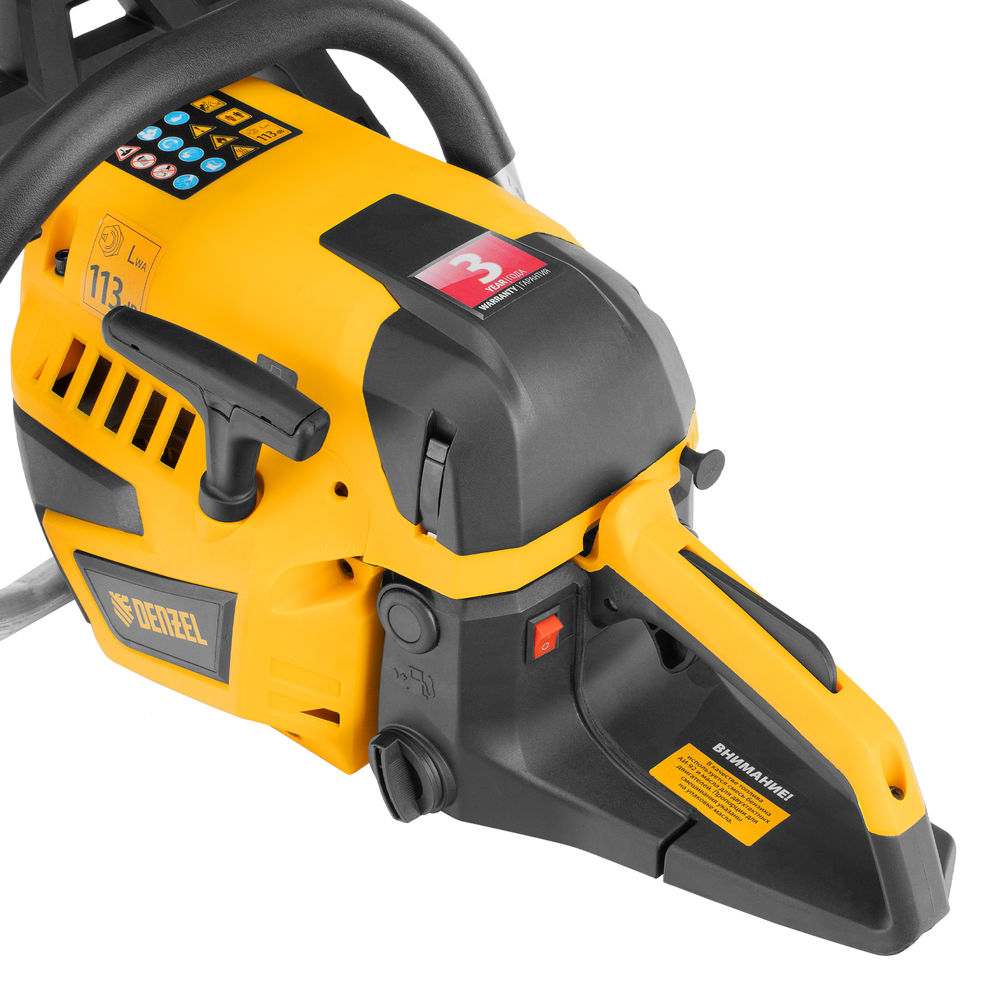 Пила цепная бензиновая DS-5820, шина 50 см, 58 см3, 3.6 л.с, шаг 0,325, паз 1,5 мм, 76 звеньев Denzel (95238)