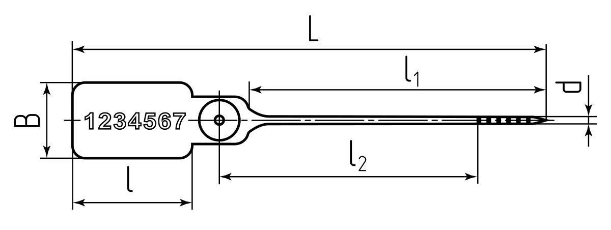 Пломба номерная Универсал-350 (син) (Fortisflex) (102090)