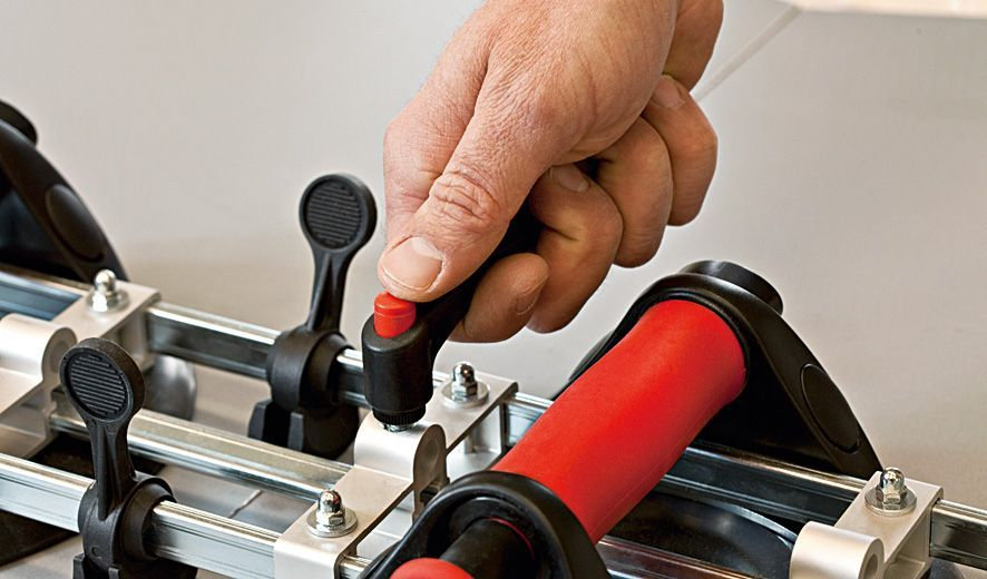 PS130 Зажим вакуумный для пластин, 1.2 кН, ширина зажима 5-130 мм, для камня/керамики/стекла (BE-PS130)