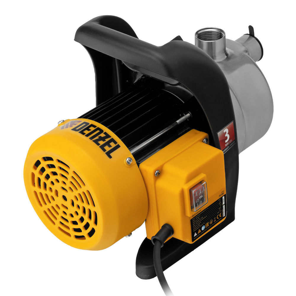 Садовый поверхностный насос GPL800Х, 800 Вт, 3200 л/ч, подъем 42 м, нержавейка Denzel (97302)