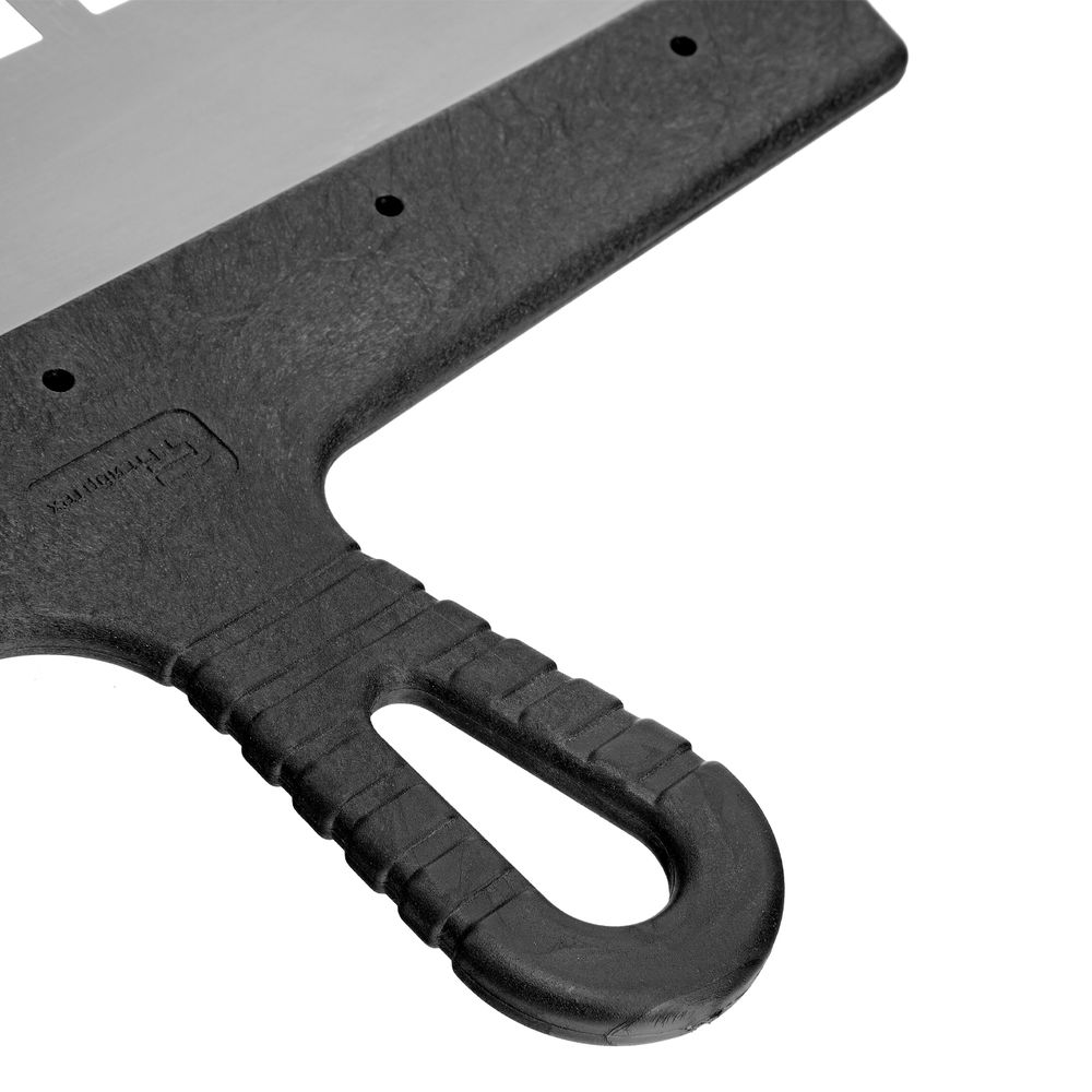 Шпатель из нержавеющей стали, 350 мм, зуб 10 х 10 мм, пластмассовая ручка Сибртех (85507)