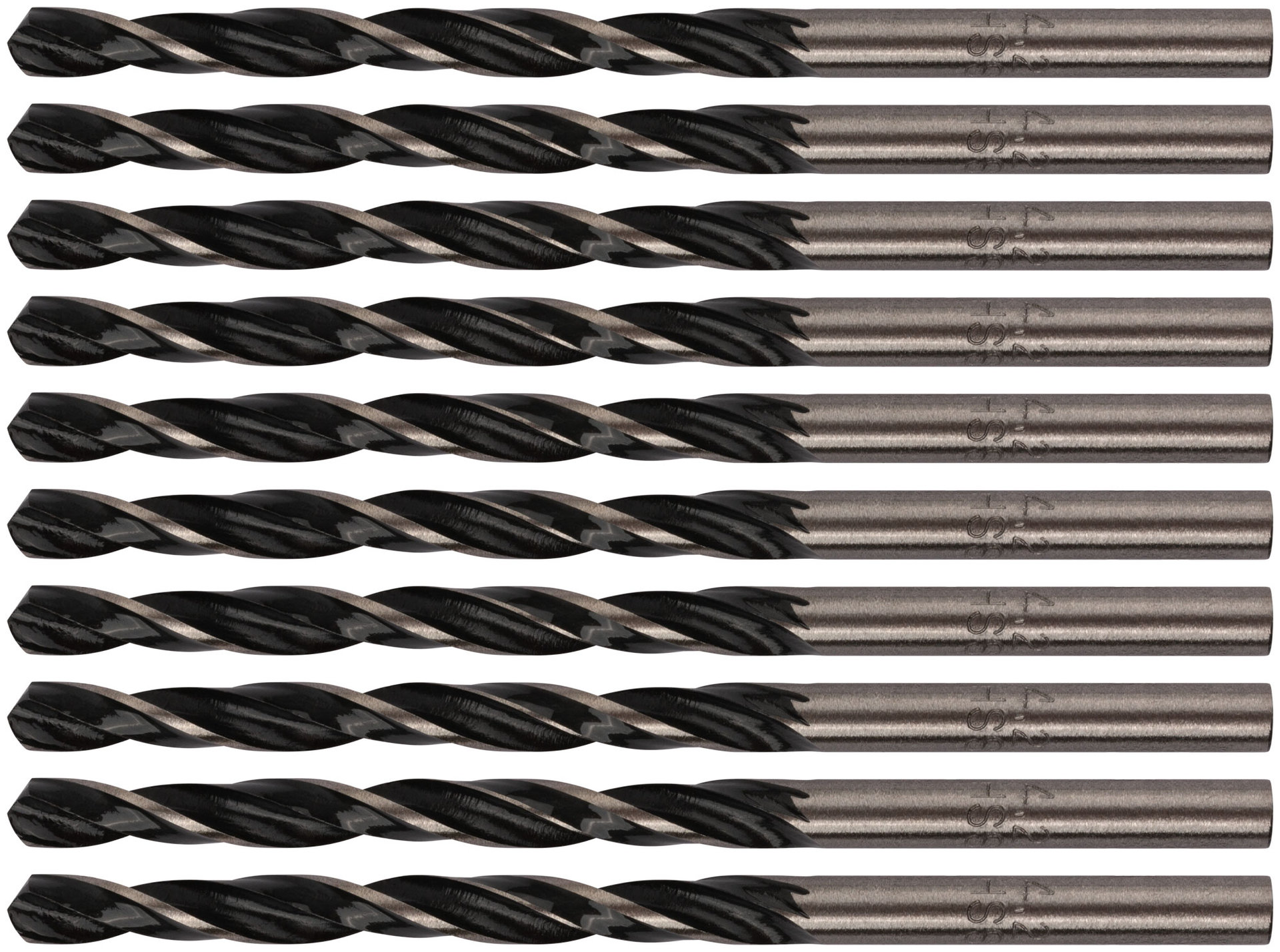 Сверла по металлу HSS черненые 4,2x75 мм (10 шт.) (33542)