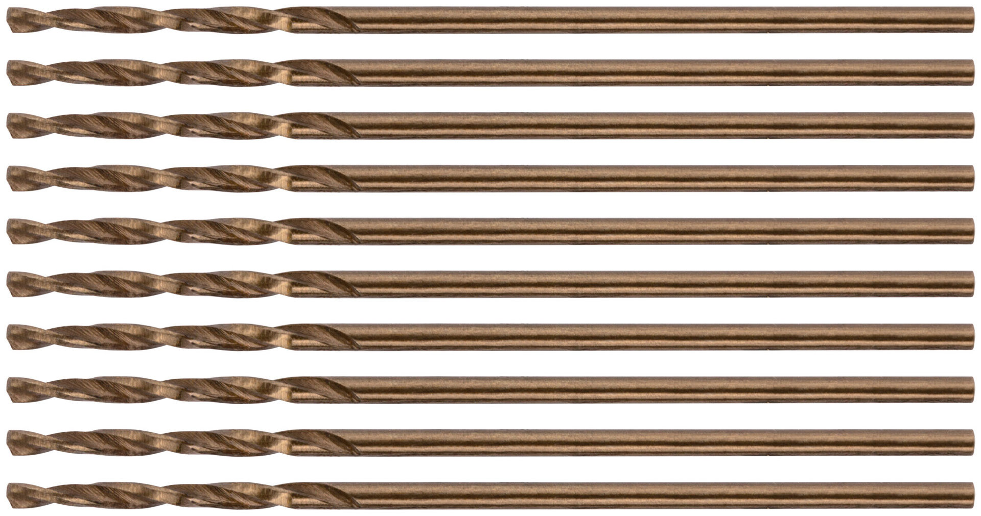 Сверла по металлу HSS с добавкой кобальта 5% Профи 1,0 мм (10 шт.) (33910)
