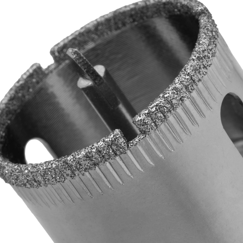 Сверло по керамической плитке и стеклу, 35 х 55 мм, шестигранный хвостовик, с центрующим сверлом Сибртех (72718)