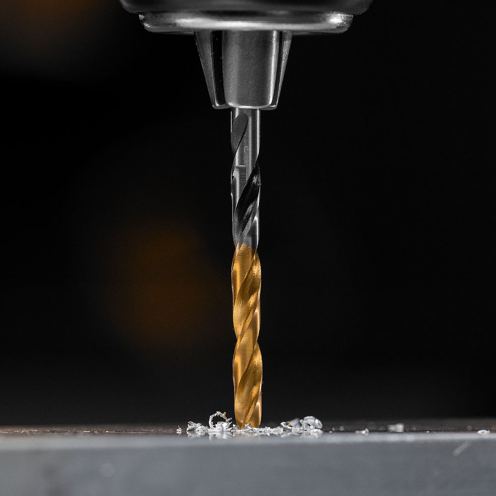 Сверло спиральное по металлу 3,5 x 70мм, Р6М5, Golden Tip, многогранная заточка, 2шт. Denzel (718270)