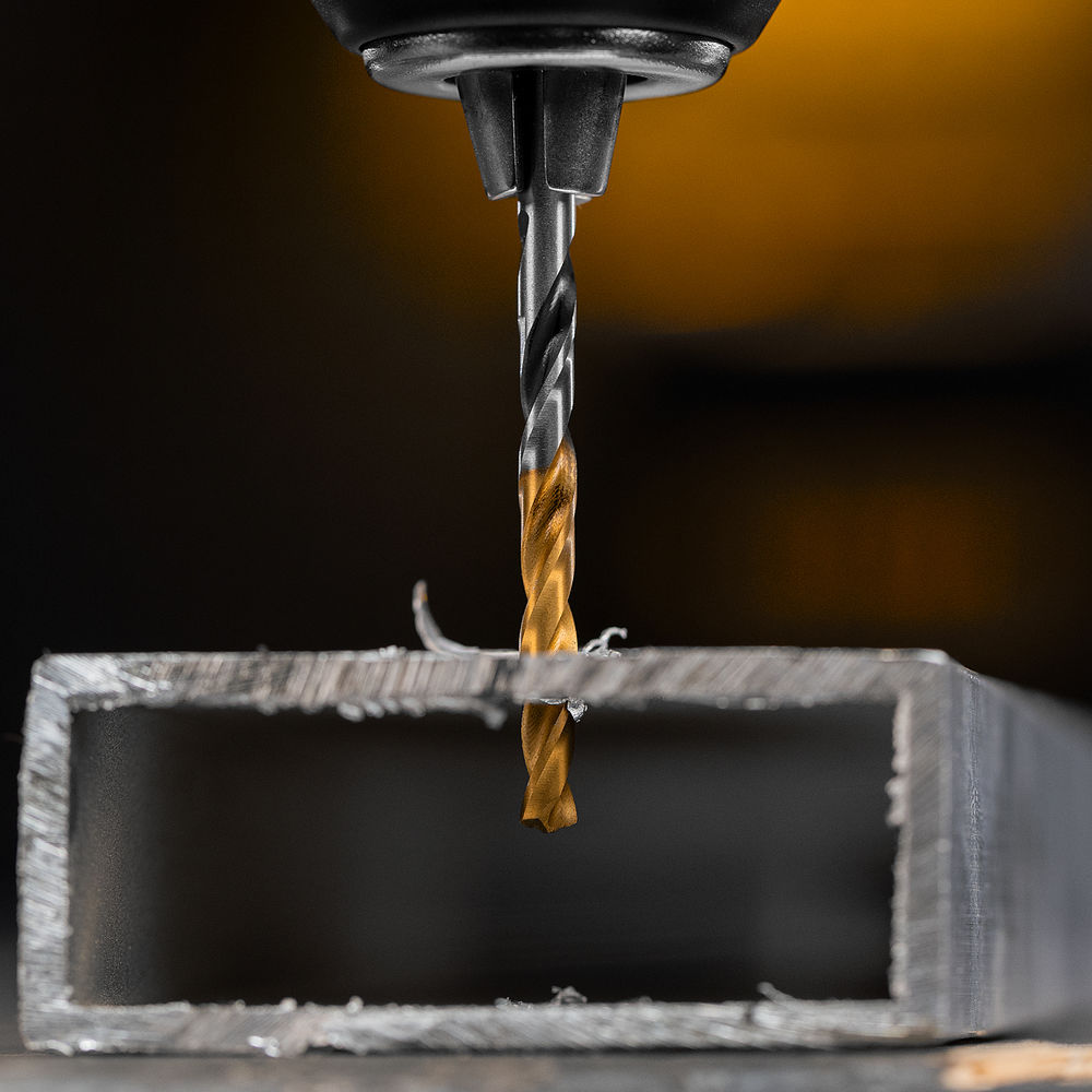 Сверло спиральное по металлу 4 x 75мм, Р6М5, Golden Tip, многогранная заточка Denzel (718272)