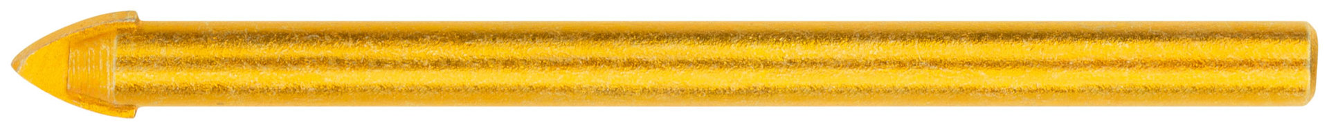 Сверло универсальное по кафелю, стеклу, керамограниту, бетону, кирпичу, цилиндрический хвостовик, 5х65 мм (35173)