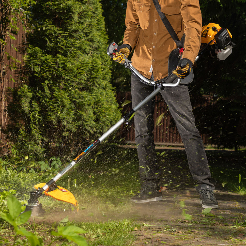 Триммер бензиновый DT 33S, 33 см3, 1.8 л. с, разъемная штанга, состоит из 2 частей Denzel (96223)