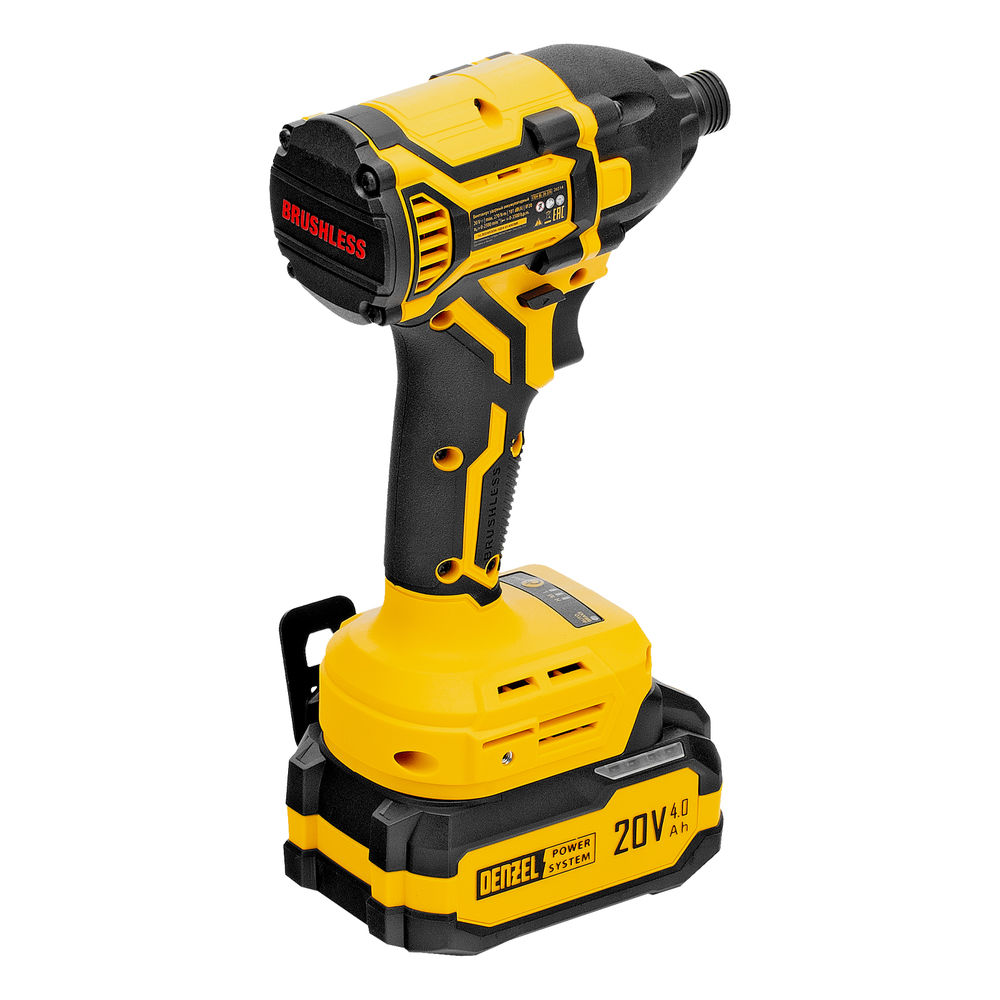 Винтоверт ударный аккумуляторный бесщет. CIDH-BL-20-270, Li-Ion, 20 В// Denzel (26514)