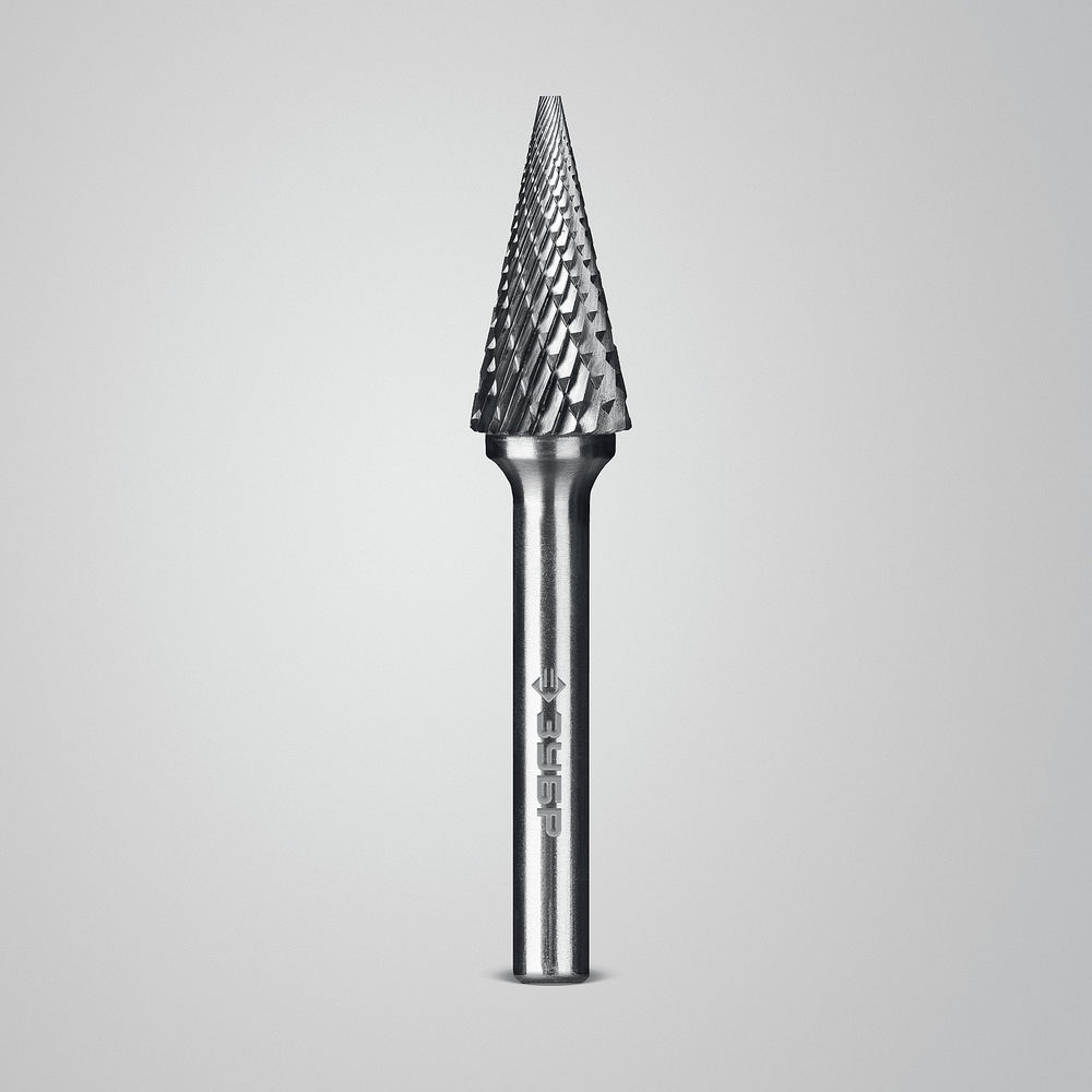 Борфреза твердосплавная 12?25 мм тип M конус с острым углом 25° хв-к 6 мм Профессионал ЗУБР 28811-12-25