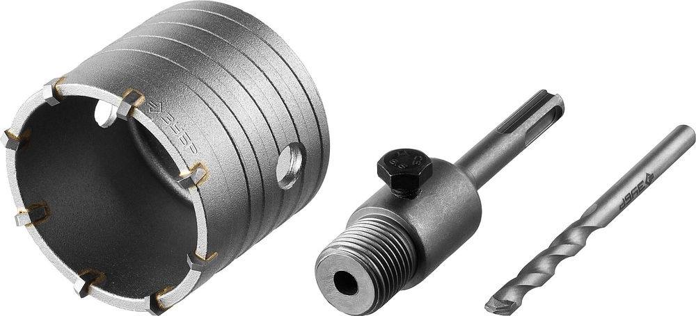 Коронка по бетону с оснасткой 68 мм, SDS-Plus, 8Т ЗУБР 29211-68