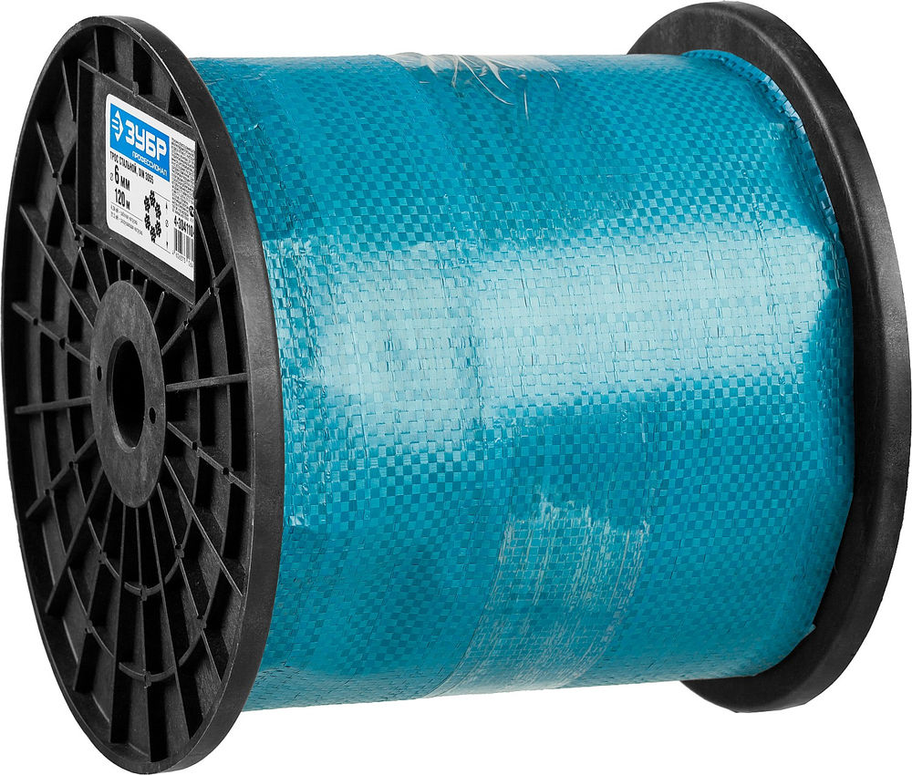 Стальной трос 6 мм, L 120 м, свивка 6 x 7 + FC ЗУБР DIN 3055 Профессионал 4-304110-06