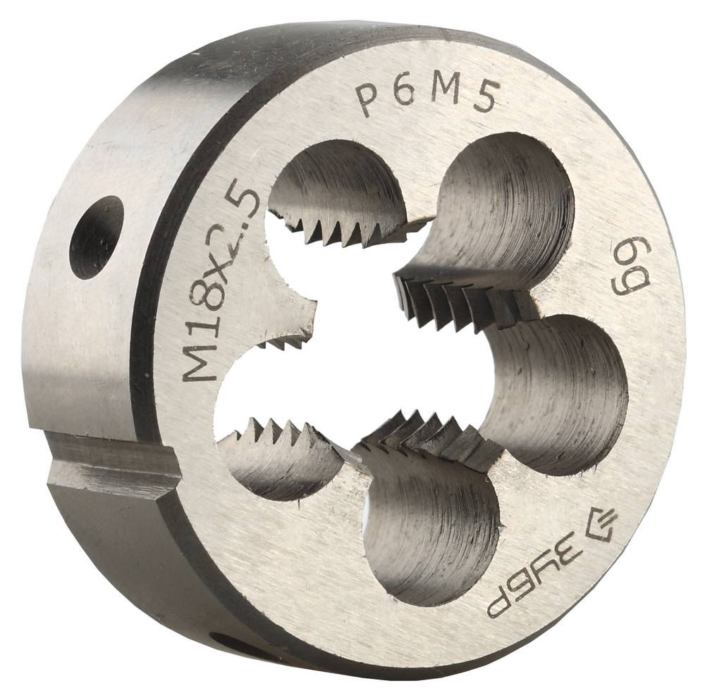 Плашка круглая машинно-ручная сталь Р6М5 ЗУБР М18 x 2.5 мм 4-28023-18-2.5