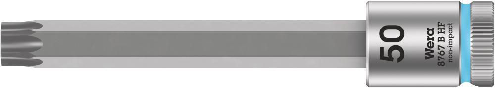 Головка торцевая с вставкой-битой TX 50 x 100 мм 3/8 с фиксацией TORX Zyklop серия 8767 B HF Wera WE-003073