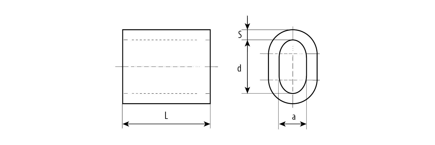 Алюминиевый зажим троса 6 мм, 2 шт ЗУБР DIN 3093 4-304476-06