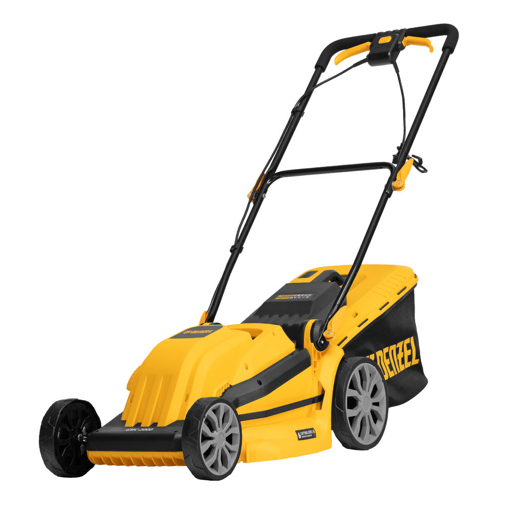 Газонокосилка электрическая GMC-2000, шир. 44см, 2000 Вт, 6 уров., травосб. 45 л Denzel (96630)