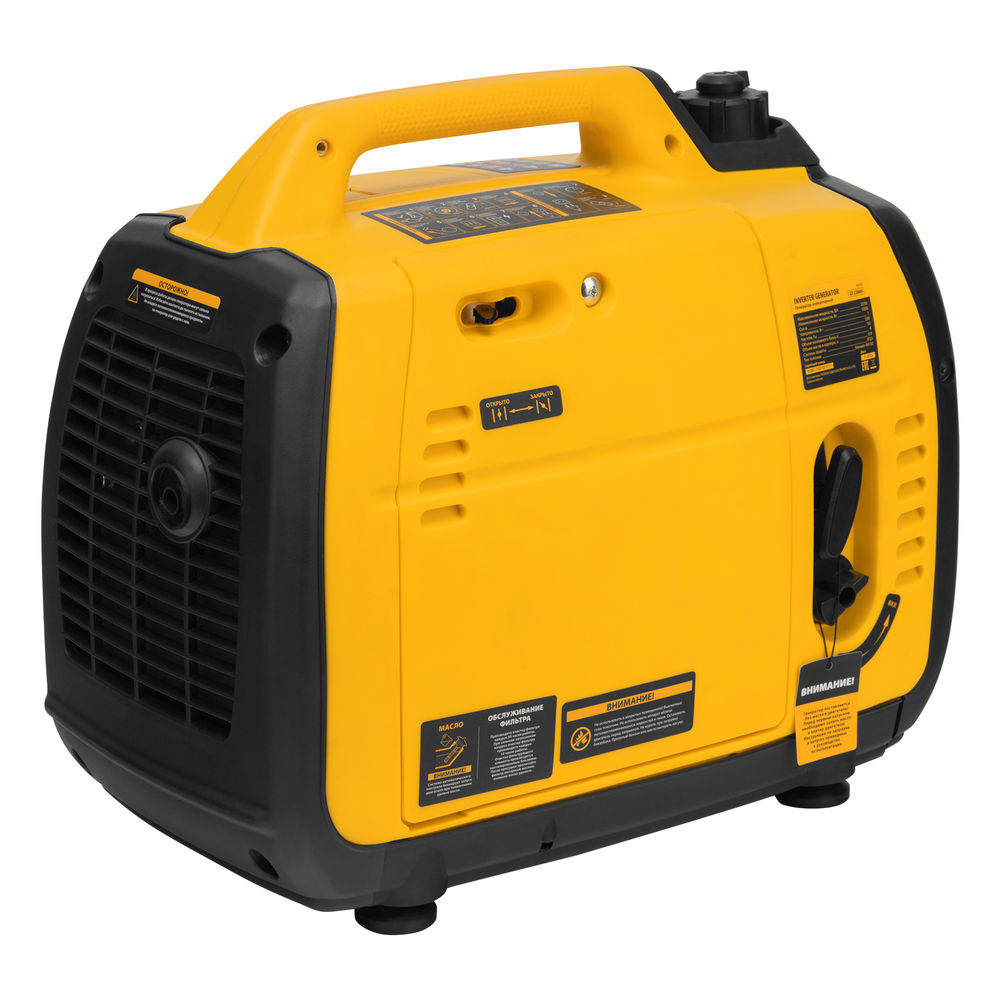 Генератор инверторный GT-2200iS, 2.2 кВт, 230 В, бак 4 л, закрытый корпус, ручной старт Denzel (94702)