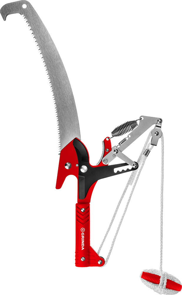 Штанговый сучкорез HX-350, 350 мм, лезвия закалены, антикор. покрытие, храповый механизм, пила хромированная, режущий крюк GRINDA 8-424431_z02