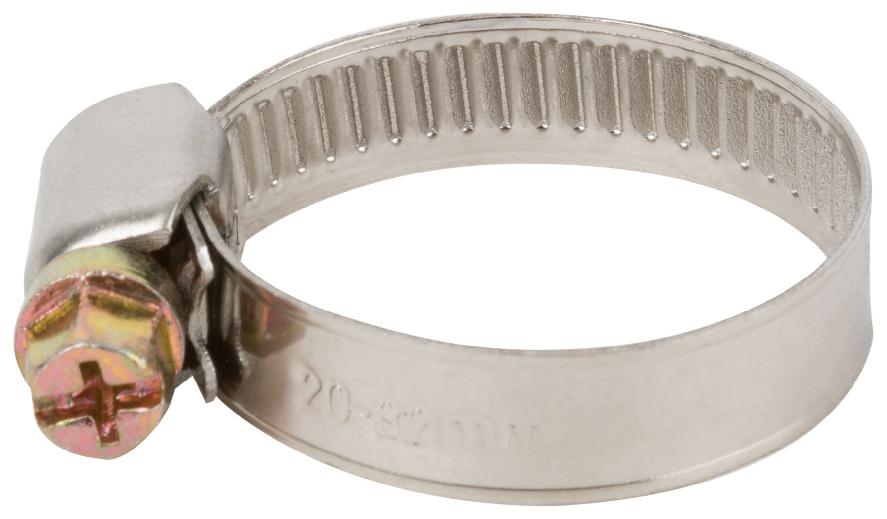 Хомут обжимной (нержавеющая сталь со сваркой) 20-32 мм (64278)