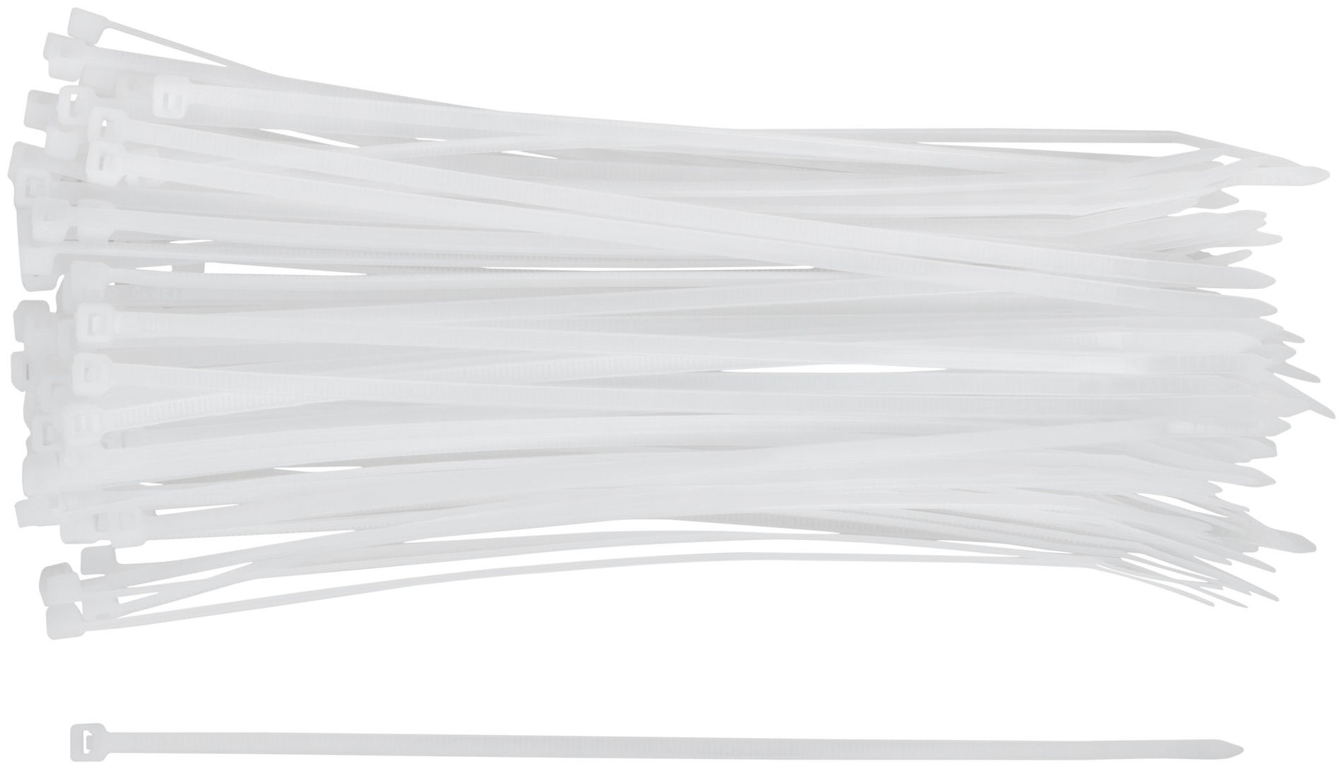 Хомуты нейлоновые для проводов, белые 100 шт., 3,6х200 мм (60247М)