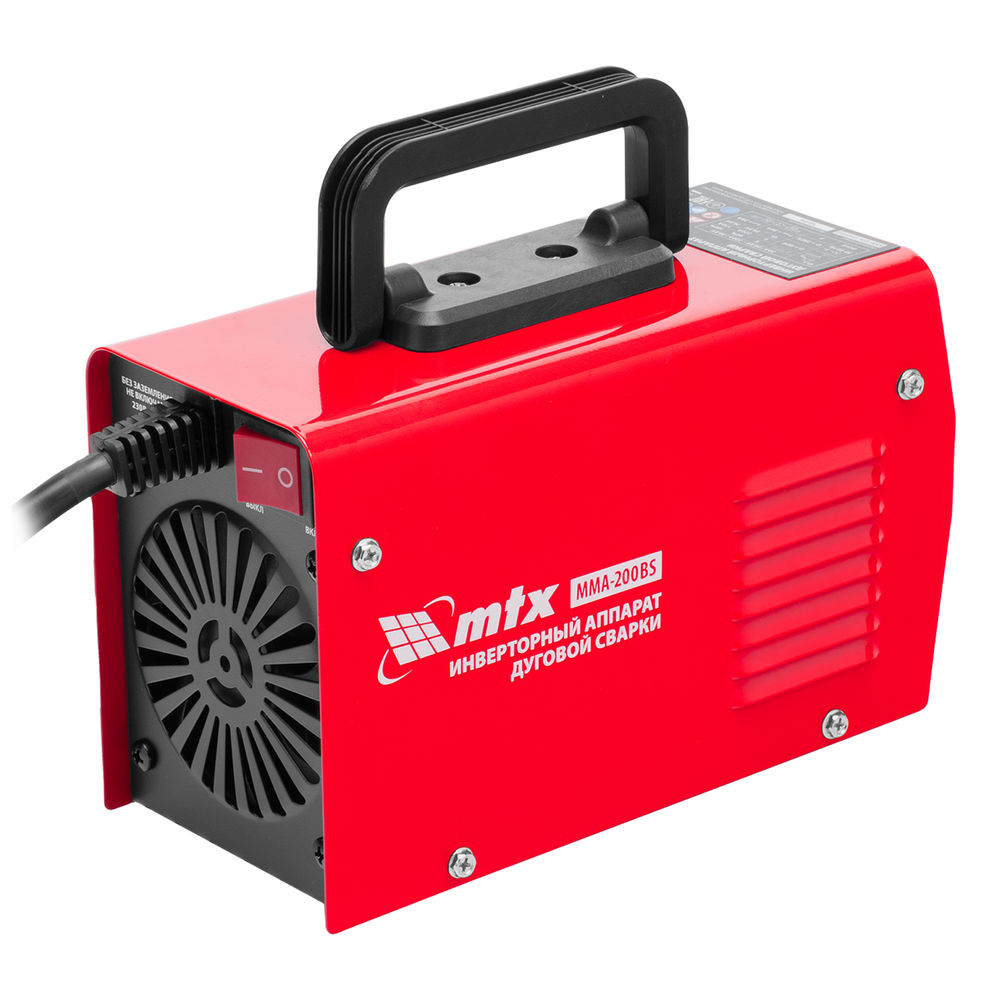 Инверторный аппарат дуговой сварки MMA-200BS, 200 А, ПВ 60% MTX (94398)