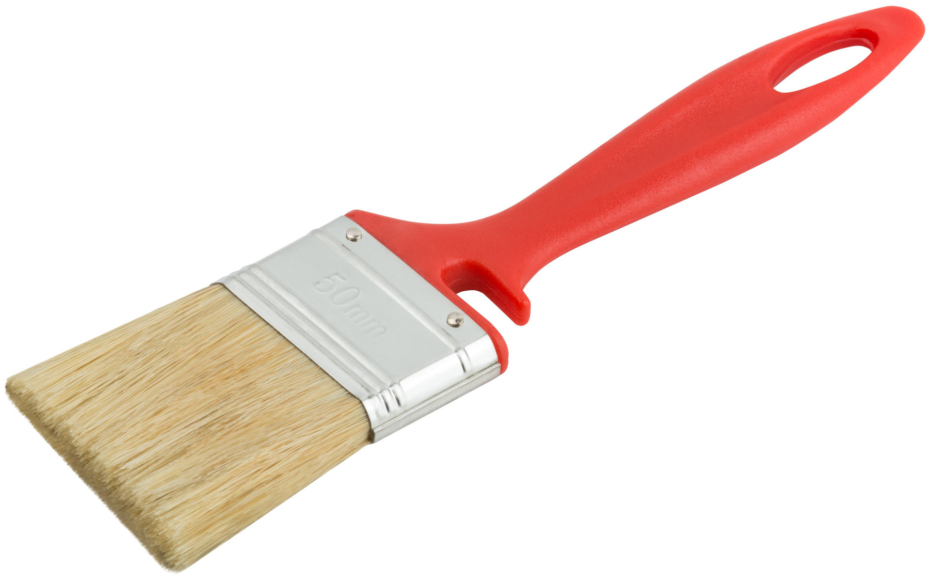 Кисть флейцевая Крафт, натур.светлая щетина, пластиковая ручка с выемкой 50 мм (00843)