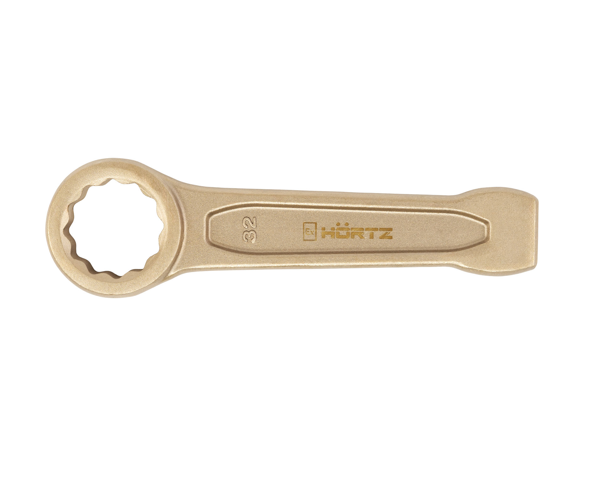 Ключ гаечный накидной ударный 32 искробезопасный сплав AlCu, HORTZ