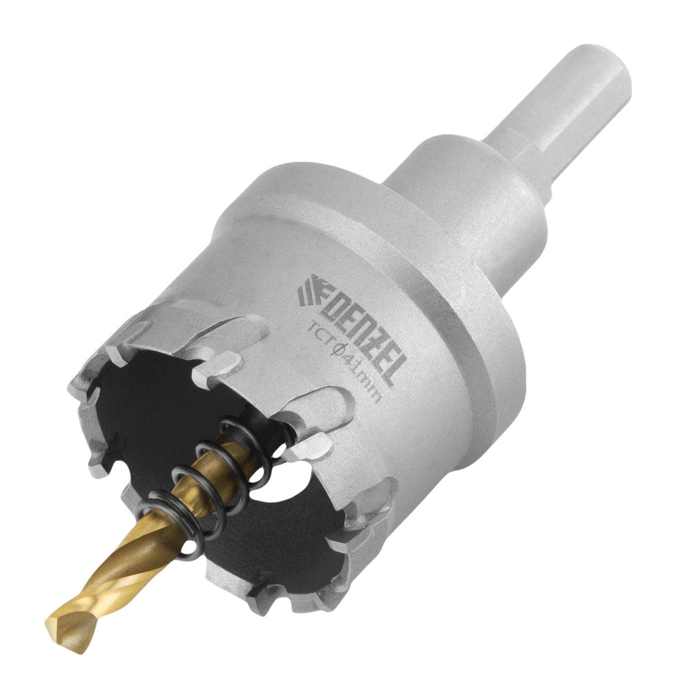 Коронка по металлу твердосплавная, 41 мм Denzel (724013)