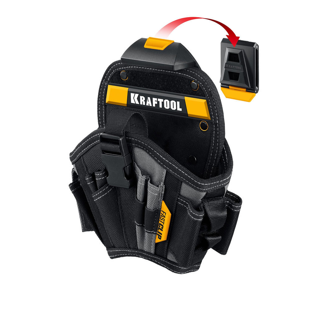 Кобура для шуруповерта большая с быстросъёмным креплением FastClip KH-17 KRAFTOOL 38768