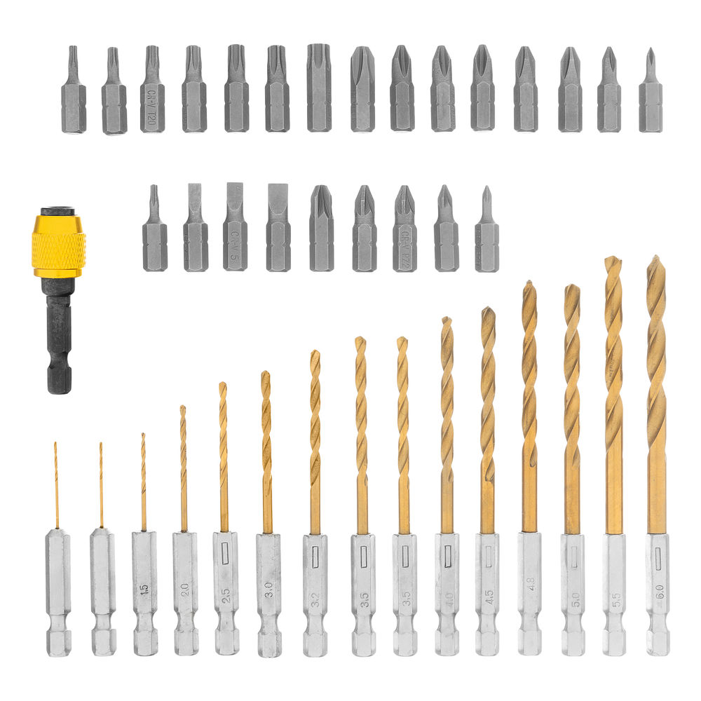 Набор бит и сверл, магнитный адаптер, CrV, пластиковый кейс, 40 шт. Matrix (11322)