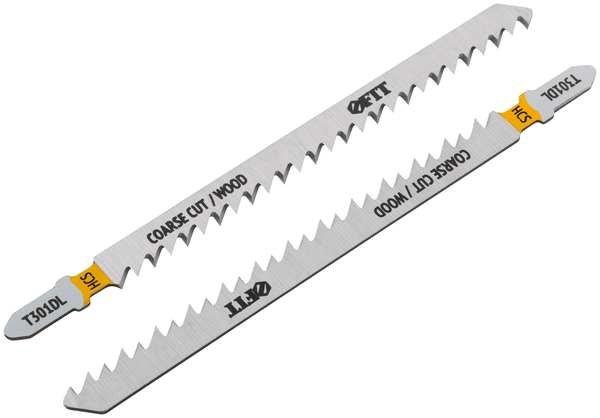 Полотна по дереву, HCS, шлифованные под свободным углом зубья, 132/106/4 мм (T301DL), 2 шт. (40899)