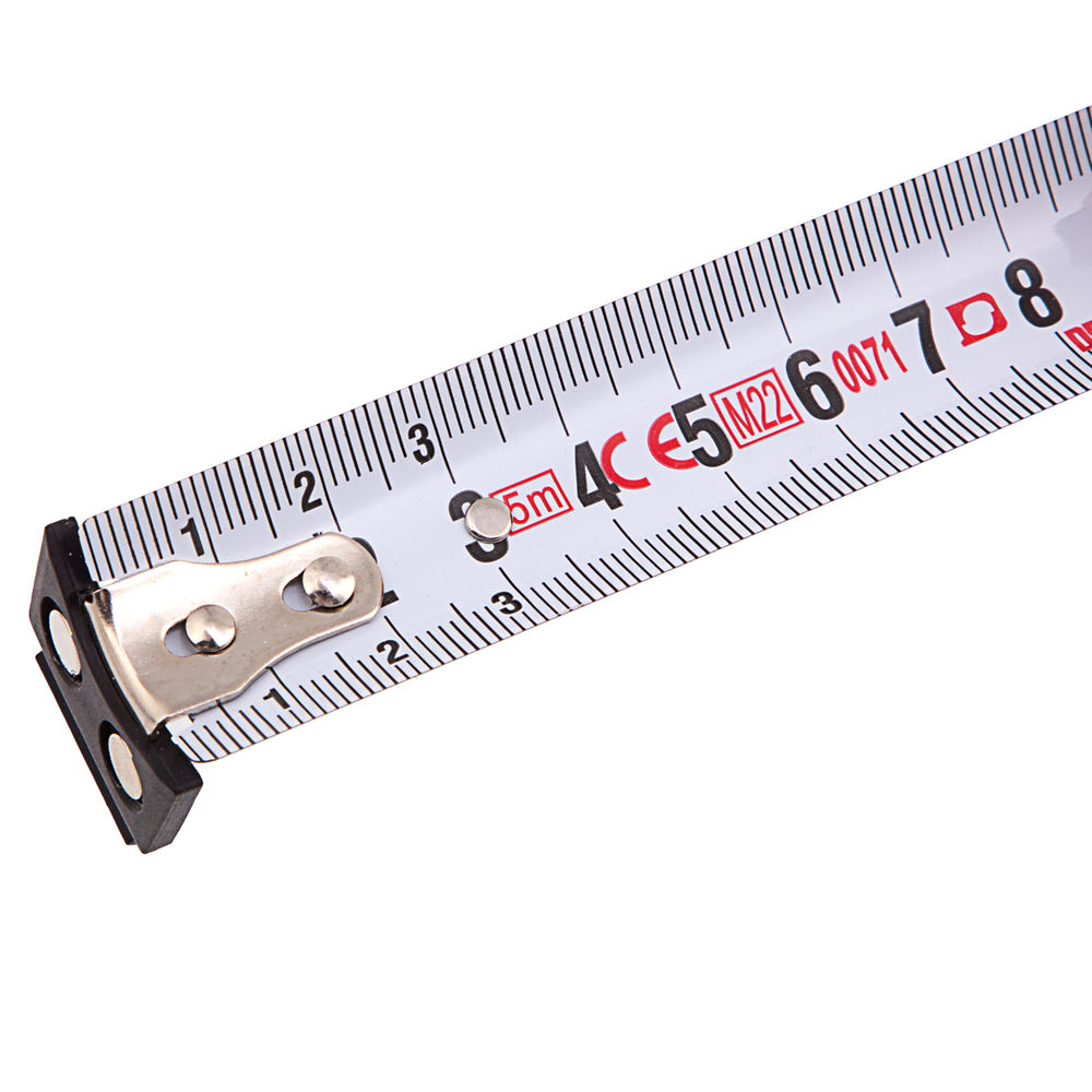 Рулетка 5м х 25мм, двухкомп. корпус, магнитный обрезиненный зацеп Denzel