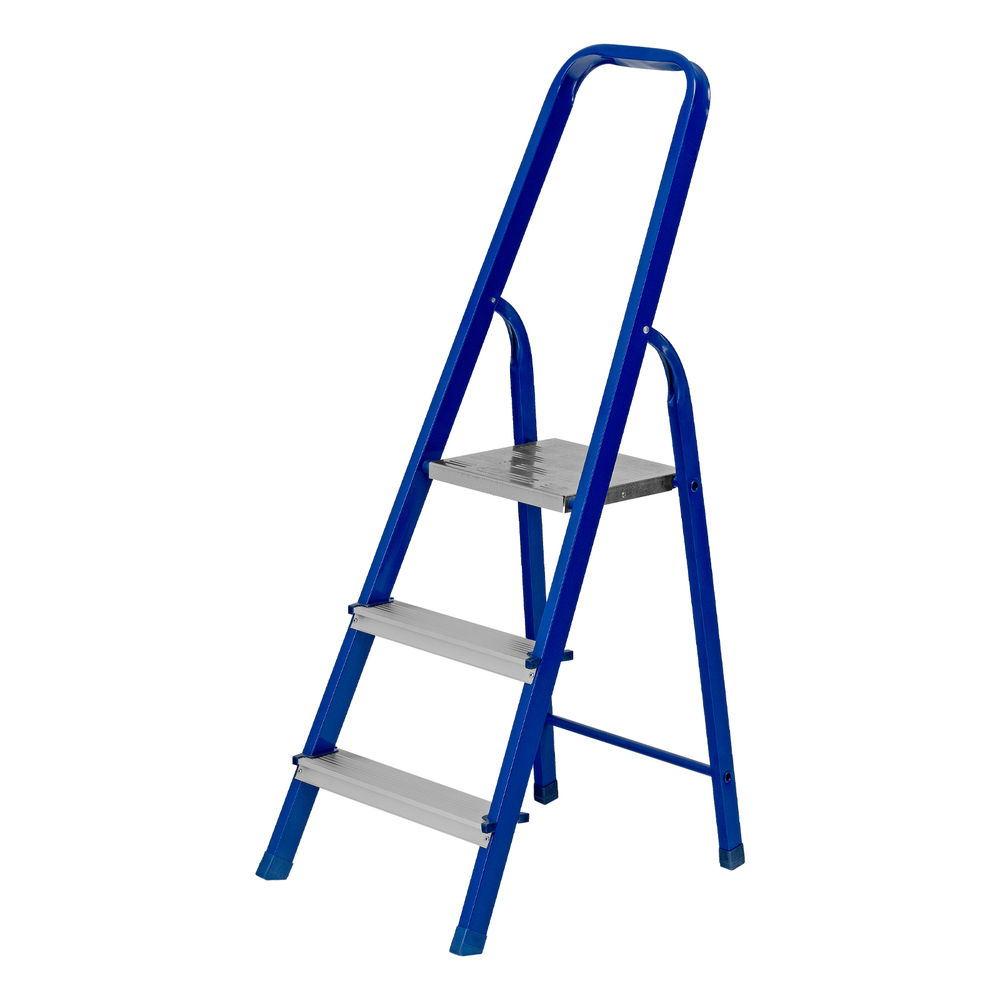 Стремянка, 3 ступени, стальной профиль, алюминиевые ступени Сибртех (97953)