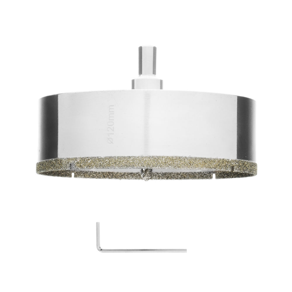 Сверло алмазное по керамограниту, 120 х 67 мм, трехгранный хвостовик Matrix (726963)