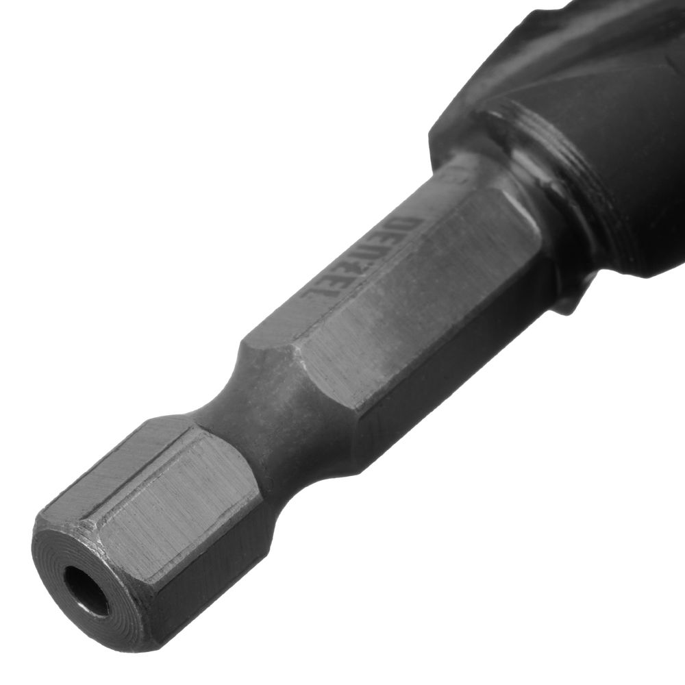 Сверло ступенчатое 4-5-6-7-8-9-10-11-12 мм, Р6М5, 6-гр. хвостовик Denzel (723602)