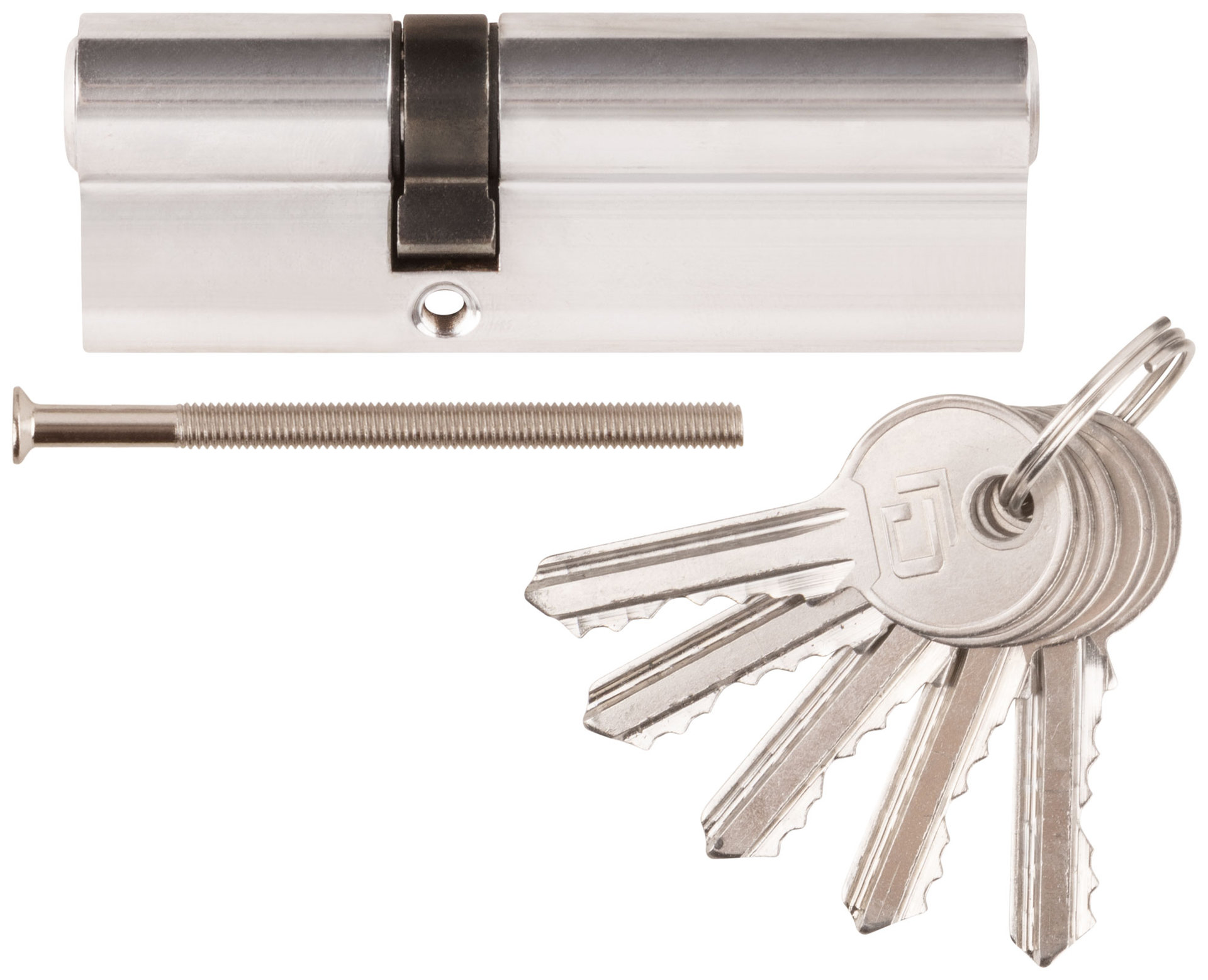 Цилиндровый механизм PALLADIUM асимметричный, 90 мм, ключ-ключ, хром (67245)