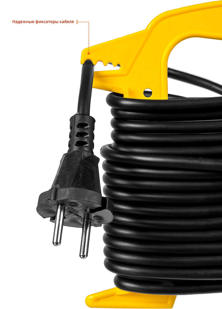 Удлинитель на рамке MF 207 15 м 2200 Вт 1 гнездо ПВС 2х0,75 мм2 STAYER 55014-15_z01