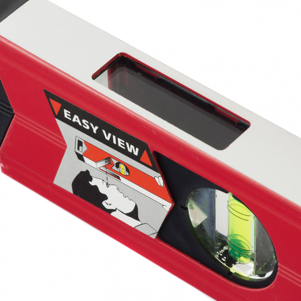 Уровень алюминиевый магнитный, 2000 мм, фрезерованный, 3 глазка (1 зеркальный) усиленный Matrix (34720)