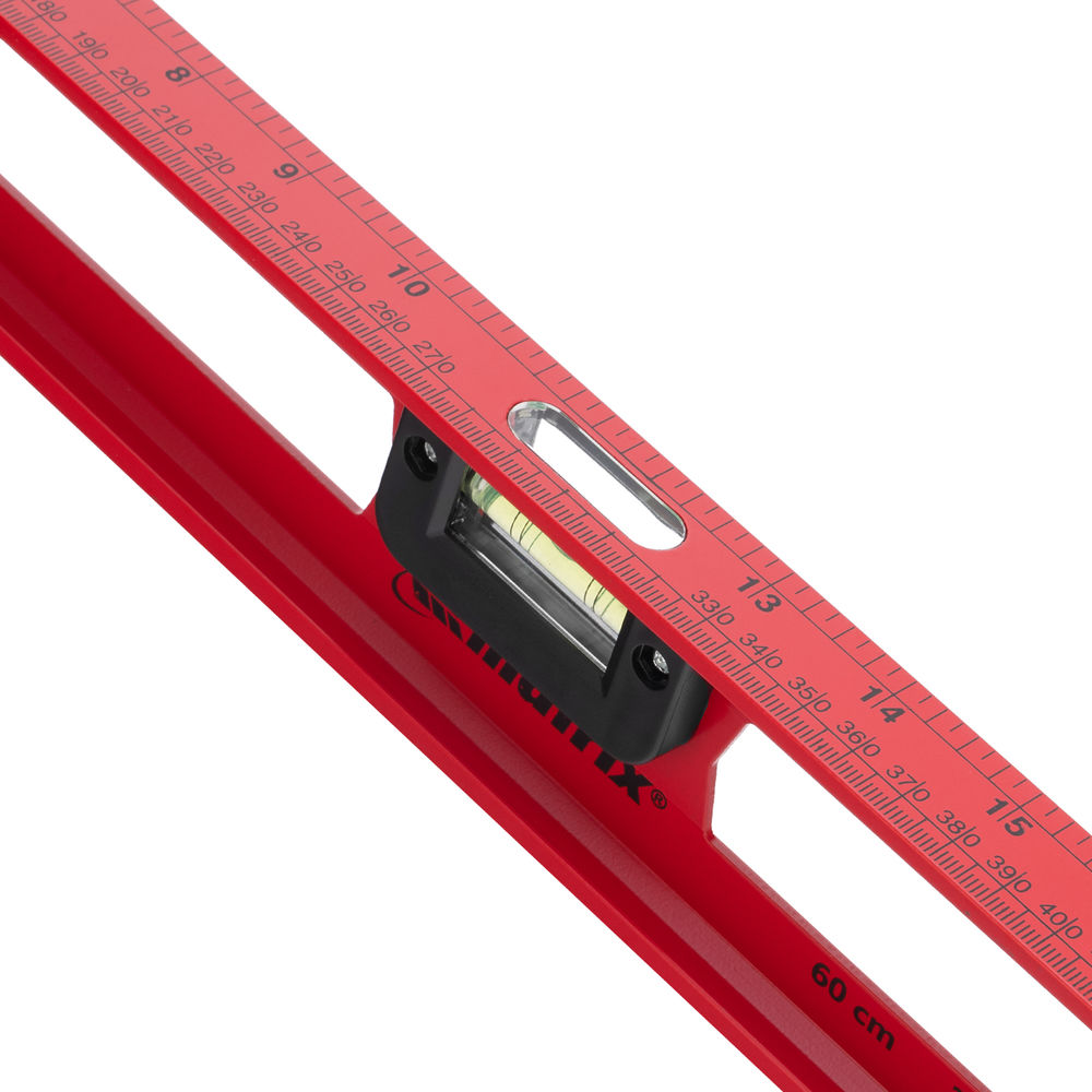 Уровень алюминиевый Рельс, 600 мм, 3 глазка, усиленный Matrix (34006)