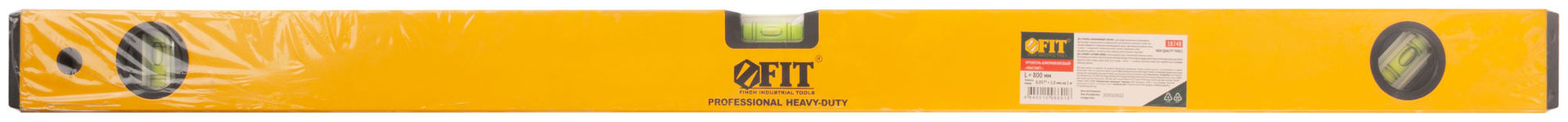 Уровень Магнит, 3 глазка, желтый усиленный корпус, магниты, шкала, Профи 800 мм (18248)