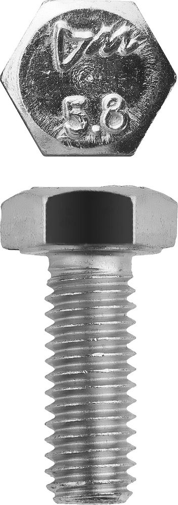 Болт M6 x 12 мм, кл. пр. 5.8, цинк, 5 кг, ГОСТ 7798-70 ЗУБР 303080-06-012