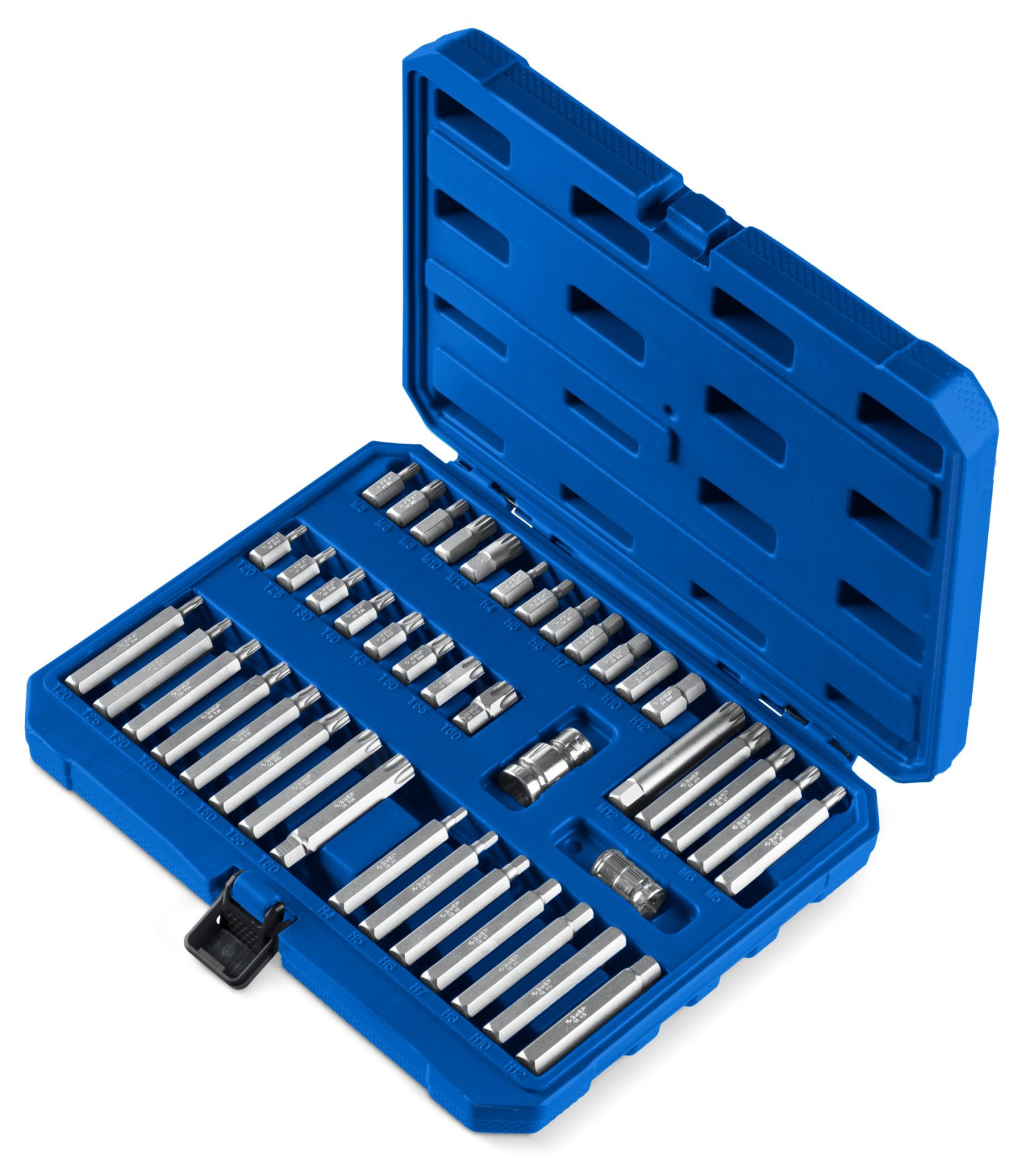 ЗУБР СБ-42, 42 шт (HEX, TX, SPLINE) хвостовик 10 мм под квадрат 1/2? набор специальных бит (26551)