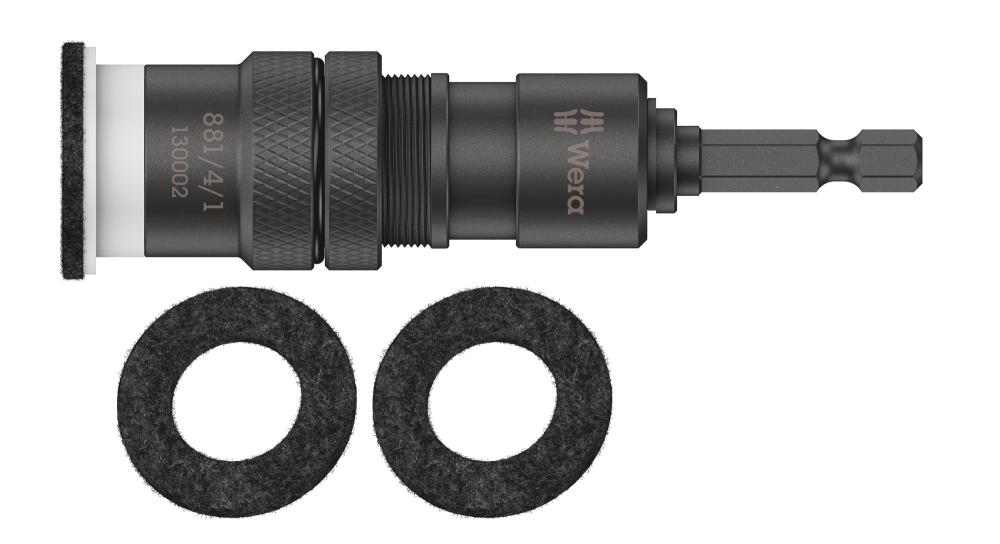 Битодержатель 3 пр. с ограничителем глубины для завинчивания заподлицо 2 запасные прокладки SB серия 881/4/1 Wera WE-130002